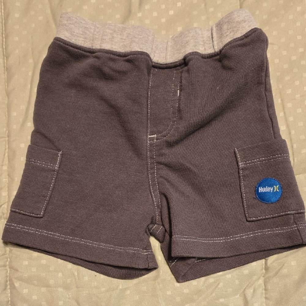 Hurley Gray Casual Shorts Relaxed Fit